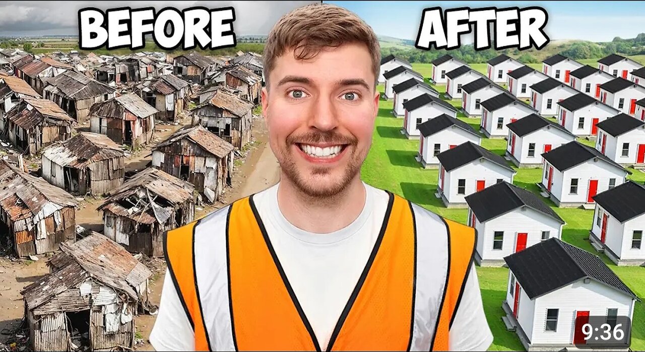 I built 100 houses and gave them away.