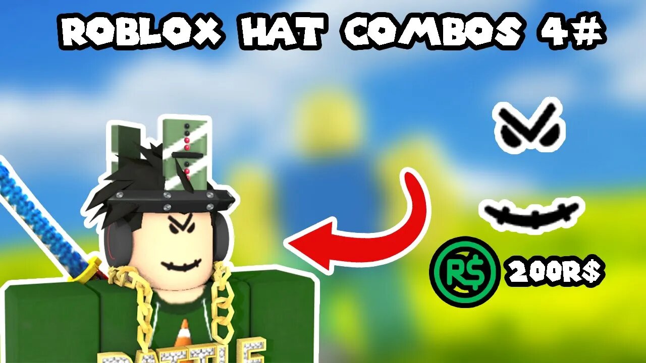 HOW TO MAKE THE STITCH FACE ON ROBLOX FOR 200R$ (ROBLOX HAT COMBOS #4)