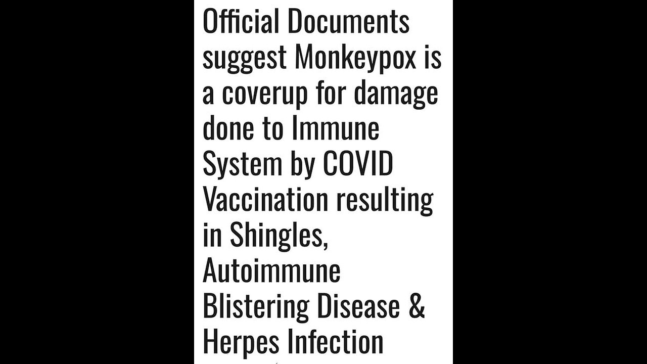 The monkey pox scamdemic explained....