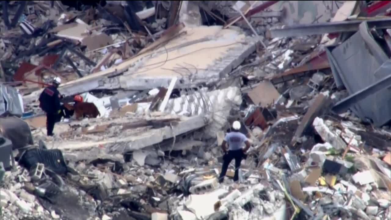 Miami-area building collapse update: 4 confirmed dead, 159 still missing