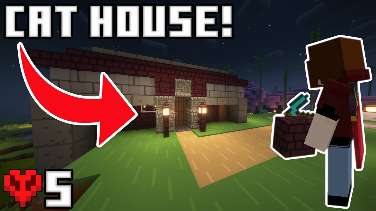 I Built A House For MY CAT! - Minecraft Hardcore