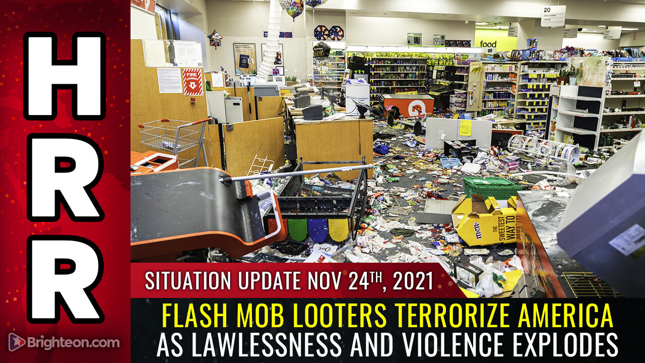 Situation Update, 11/24/21 - Flash mob LOOTERS terrorize America...