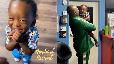 O.T. Genasis & Malika's Son Ace Is So Happy To See Daddy At School! 😄
