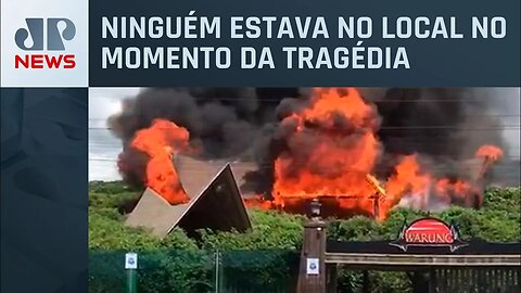 Incêndio de grandes proporções atinge casa de shows em Itajaí-SC