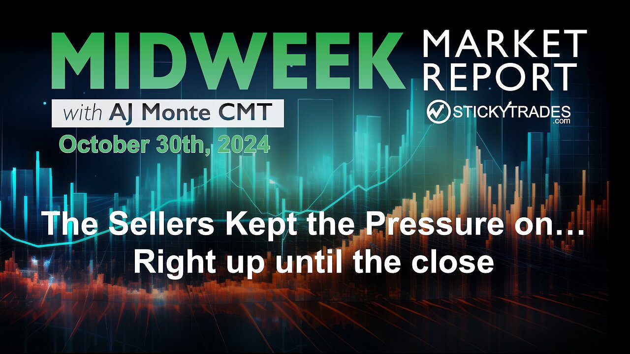 The Sellers kept the pressure on right up until the close - Midweek Market Report with AJ Monte CMT