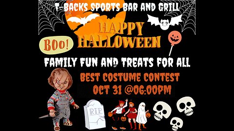 T-Backs Sports Bar and Grill Sports Schedule and Sliders special for Thursday Oct 31, 2024
