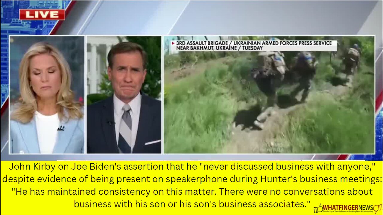 John Kirby on Joe Biden's assertion that he "never discussed business with anyone," despite evidence