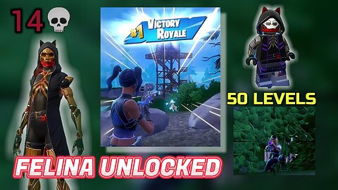 FORTNITE FELINA UNLOCKED | Fortnite skin 50 levels Completed