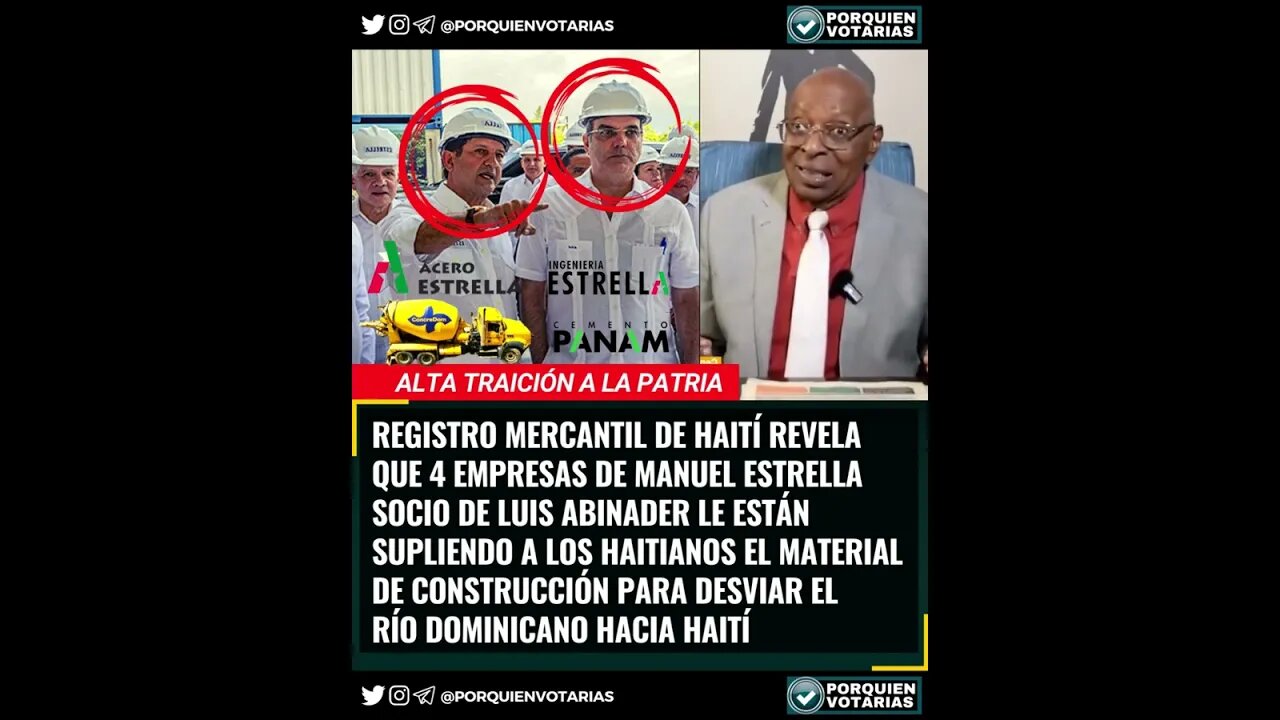 ⚡️SOCIO DE LUIS ABINADER ESTÁN SUPLIENDO A HAITIANOS MATERIAL PARA DESVIAR EL RIÓ DE RD HACIA HAITÍ