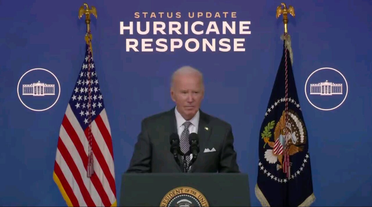 Biden says Israel's Netanyahu is "coming over to help with the storm." (Double meaning?)