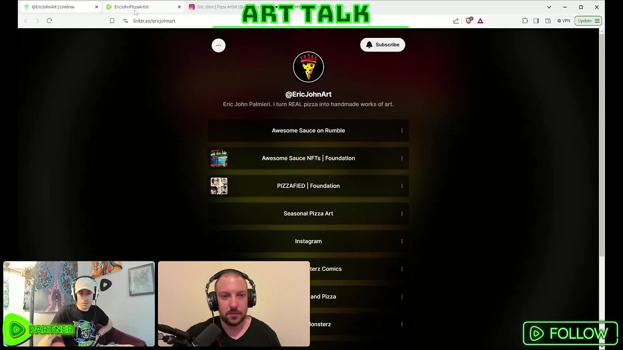 Art Talk Clips - A Look at Some of the Work of Eric John, Pizza Artist