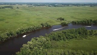 Scenic view of the Wolf River in Wisconsin