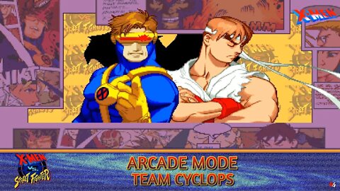 X-Men vs Street Fighter: Arcade Mode - Team Cyclops