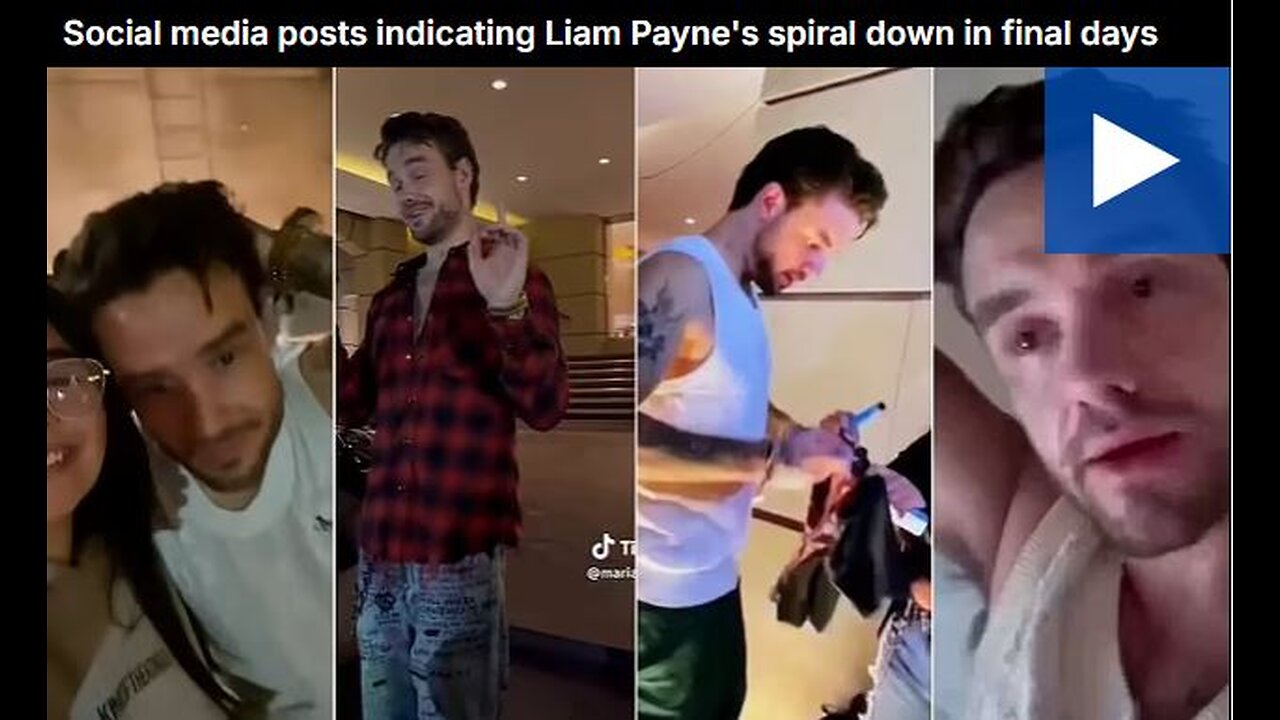 Social media posts indicating Liam Payne's spiral down in final days