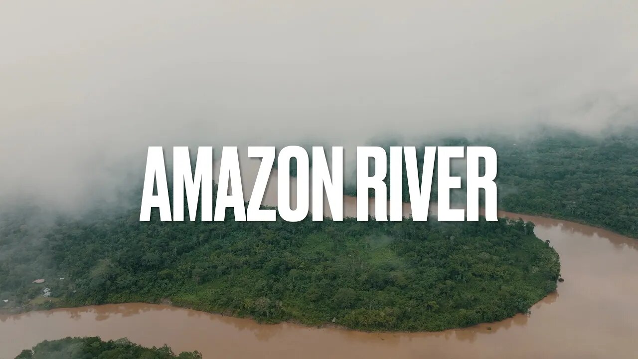 Flying Above Amazon River 4K