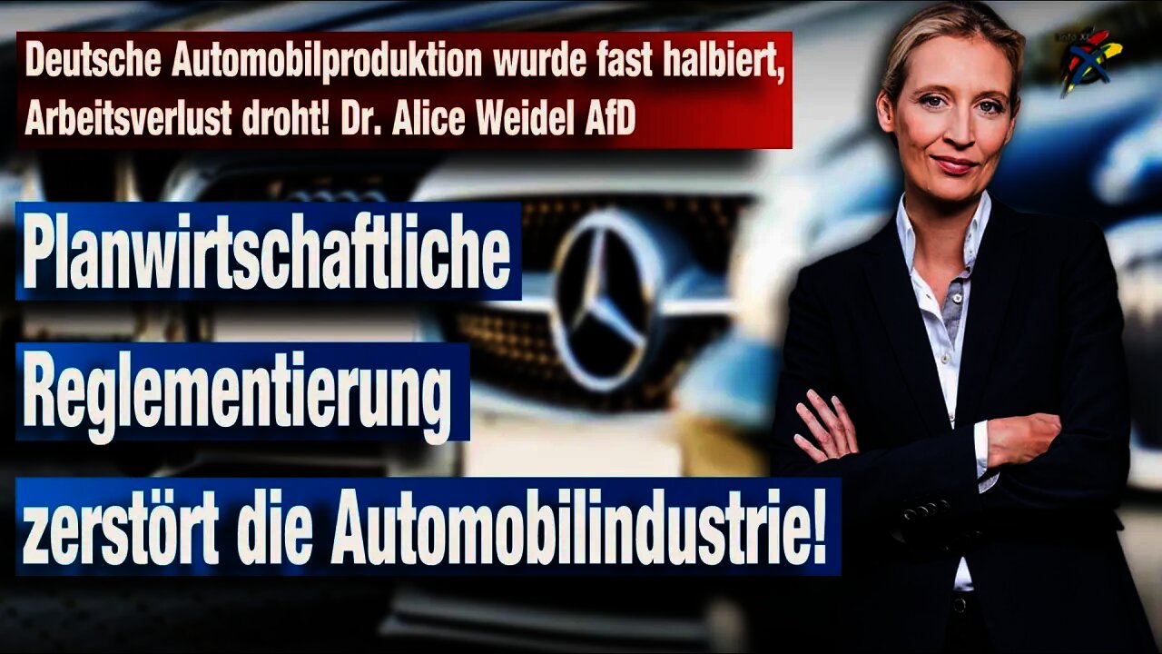 Deutsche Automobilproduktion wurde fast halbiert, Arbeitsverlust droht! Dr. Alice Weidel AfD