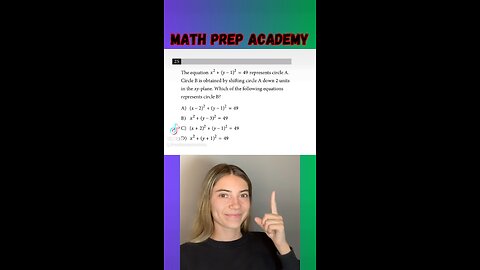 Do you know the equation of a circle?! #sat #satreview #math