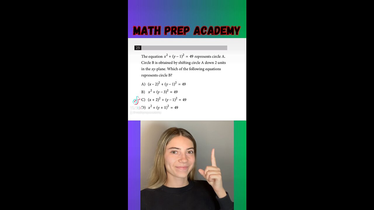 Do you know the equation of a circle?! #sat #satreview #math