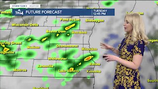 Scattered rain showers possible for Monday