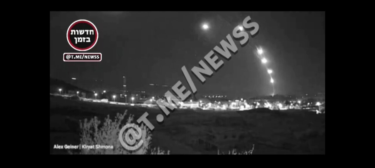 ISRAEL'S IRON DOME INTERCEPTS ROCKETS FIRED BY LEBANON'S HEZBOLLAH Early SUNDAY MORNING...