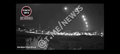 ISRAEL'S IRON DOME INTERCEPTS ROCKETS FIRED BY LEBANON'S HEZBOLLAH Early SUNDAY MORNING...