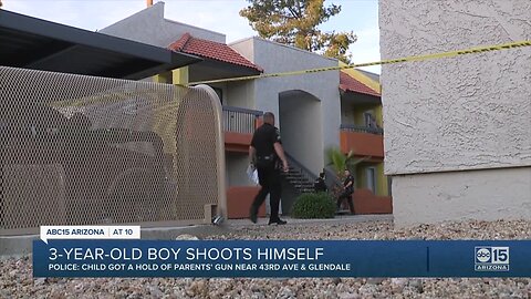 3-year-old rushed to hospital after shooting self at Glendale home