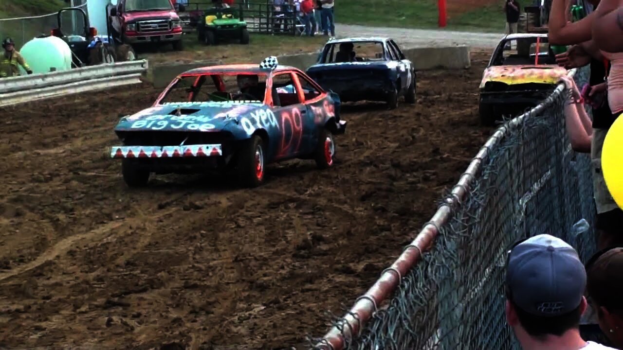 Kenton County Fair KY mini car demo derby 7-12-10 heat 1 part 2