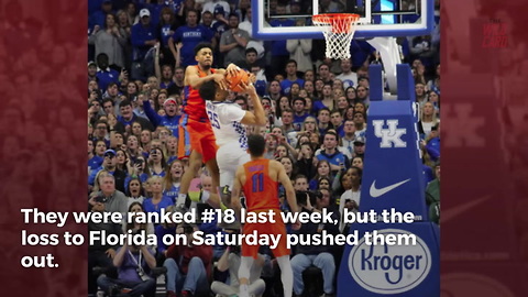 Kentucky Wildcats Falls Out Of The AP Top 25 For 1st Time Since 2014