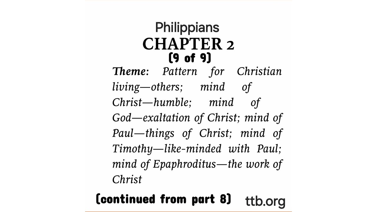 Philippians Chapter 2 (Bible Study) (9 of 9)