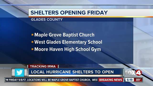 Local Hurricane Shelters to Open as Hurricane Irma Nears