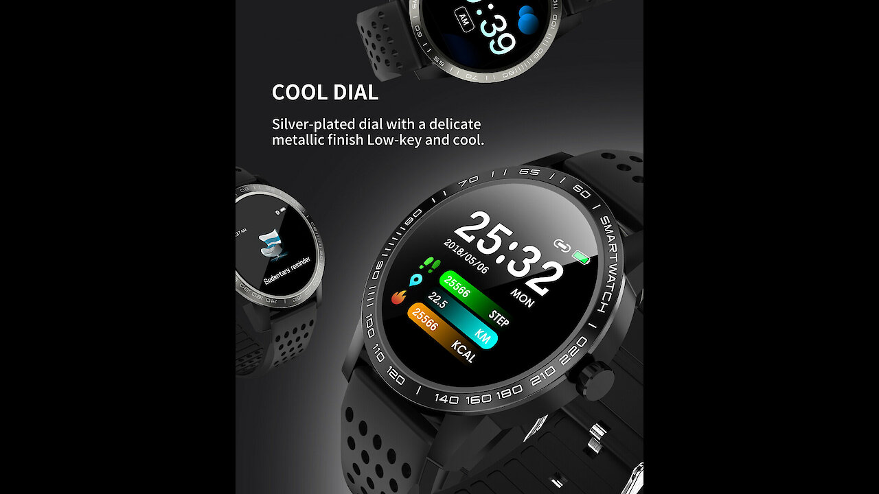 Sports Smartwatch Fitness Tracker Heart Rate Blood Pressure Oxygen Monitor IP67 Waterproof 1.3 inch