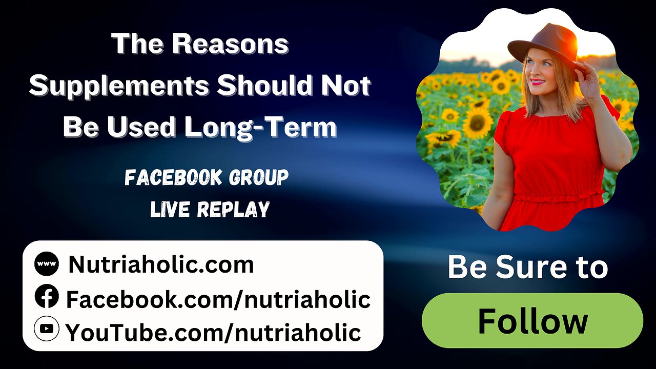 The Reasons Supplements Should Not Be Used Long-Term - Live Replay