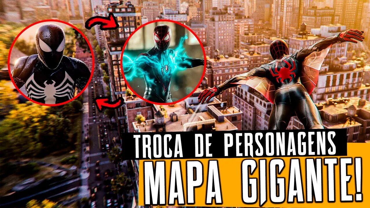 NOVIDADES DE MARVEL'S SPIDER-MAN 2: O Mapa Será Gigante é Troca De Personagens!