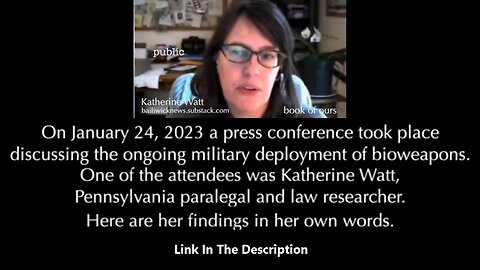 Katherine Watt - 'PUBLIC HEALTH HAS BEEN MILITARIZED' January 24 2023