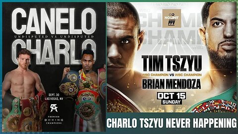 Charlo Just Might Beat Canelo? Charlo Tszyu DEAD! Mendoza Fight Details! Thoughts on Canelo Crawford