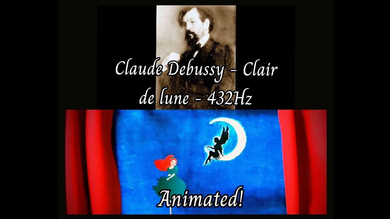 Debussy - Clair de lune (432Hz) - Animated!