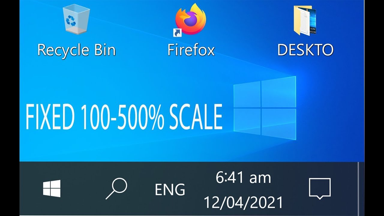 FIXED UP TO 500% SCALE ON WINDOWS 10