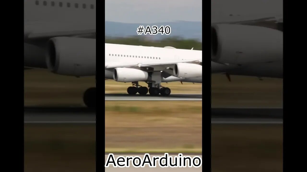 EpiC Lufthansa #Airbus #A340 Flare Landing Thrust Reverser #Aviation #AeroArduino