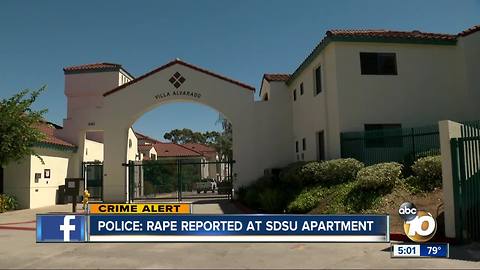 Rape reported at SDSU apartment