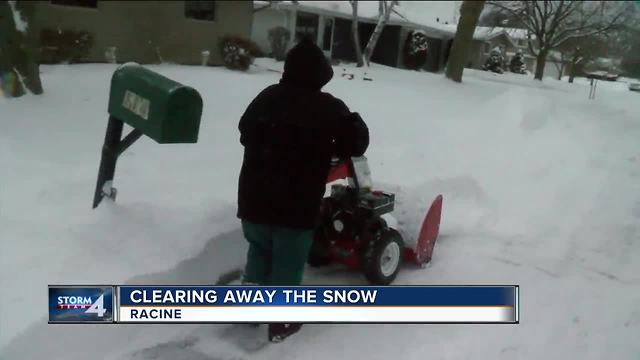 Racine clears out snow after heavy storm