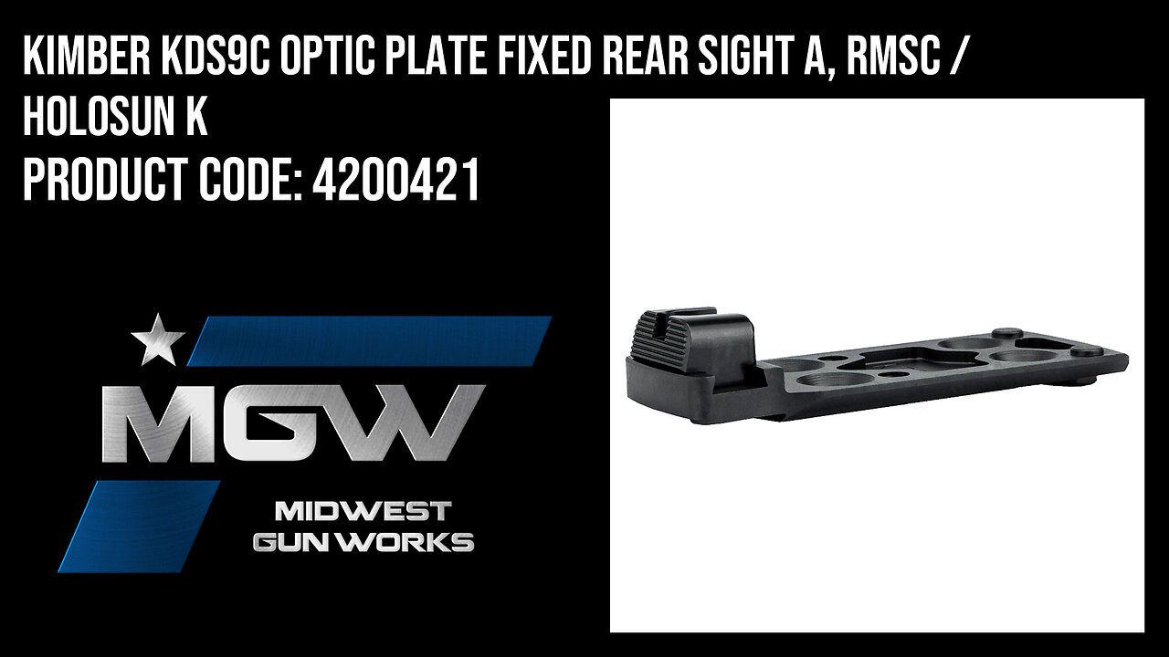 Kimber KDS9c Optic Plate Fixed Rear Sight A, RMSc / Holosun K - 4200421