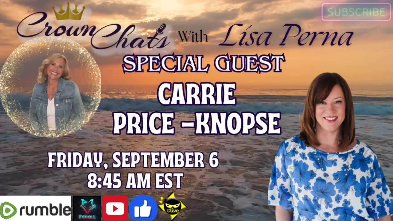 Crown Chats-Time To Be Free with Carrie Price-Knopse