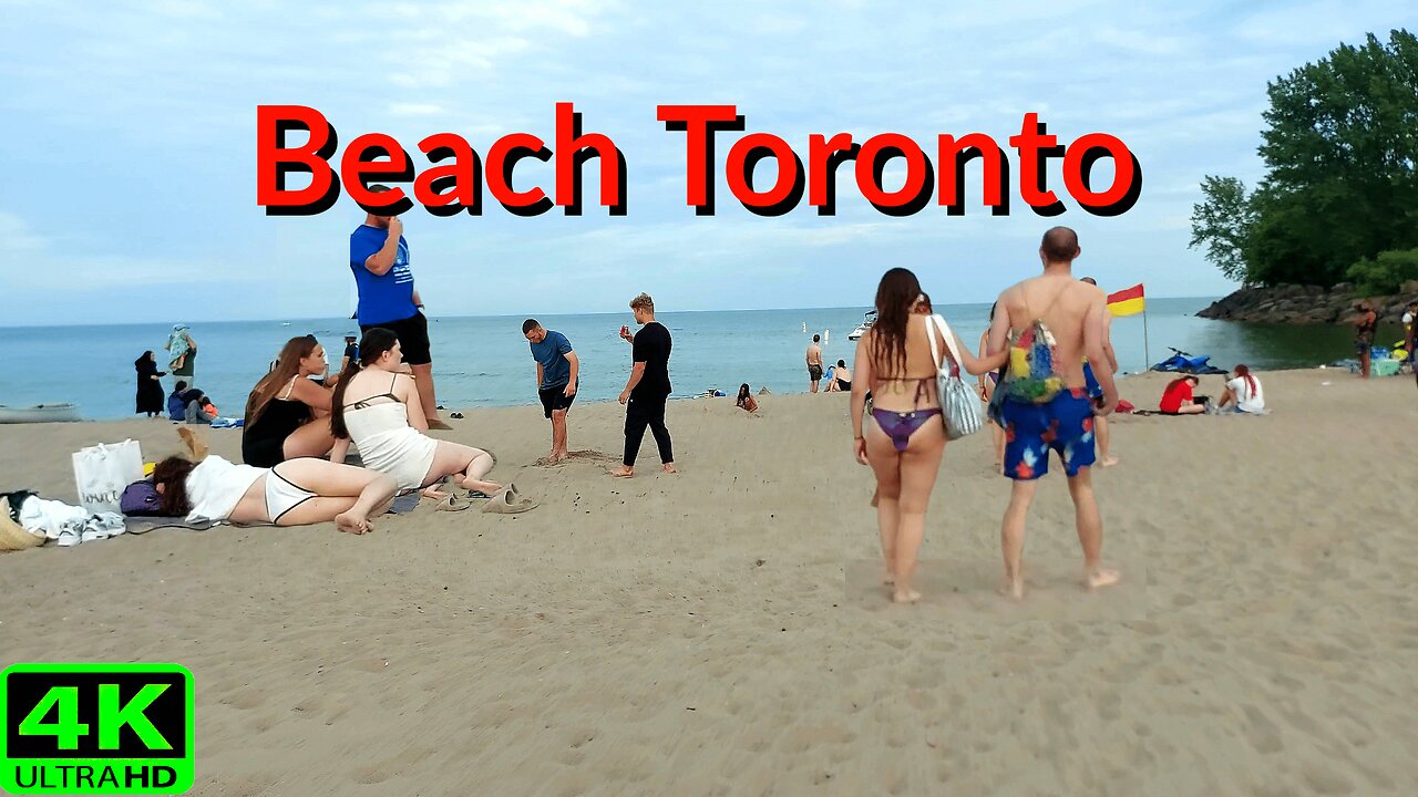 【4K】Toronto Beach ⛱️ Walk Neighbourhood & Boardwalk