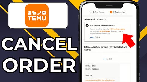 HOW TO CANCEL ORDER ON TEMU