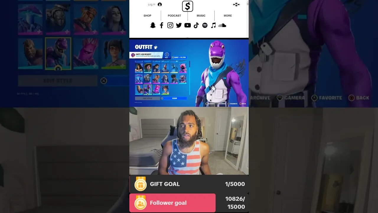 Rock Mercury plays Fortnite, live with Rockers and Mercurians on TikTok