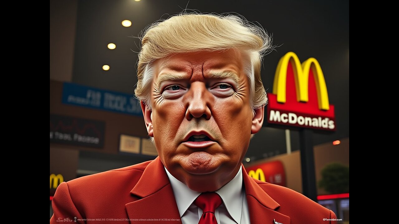 Trump working a shift at McDonalds