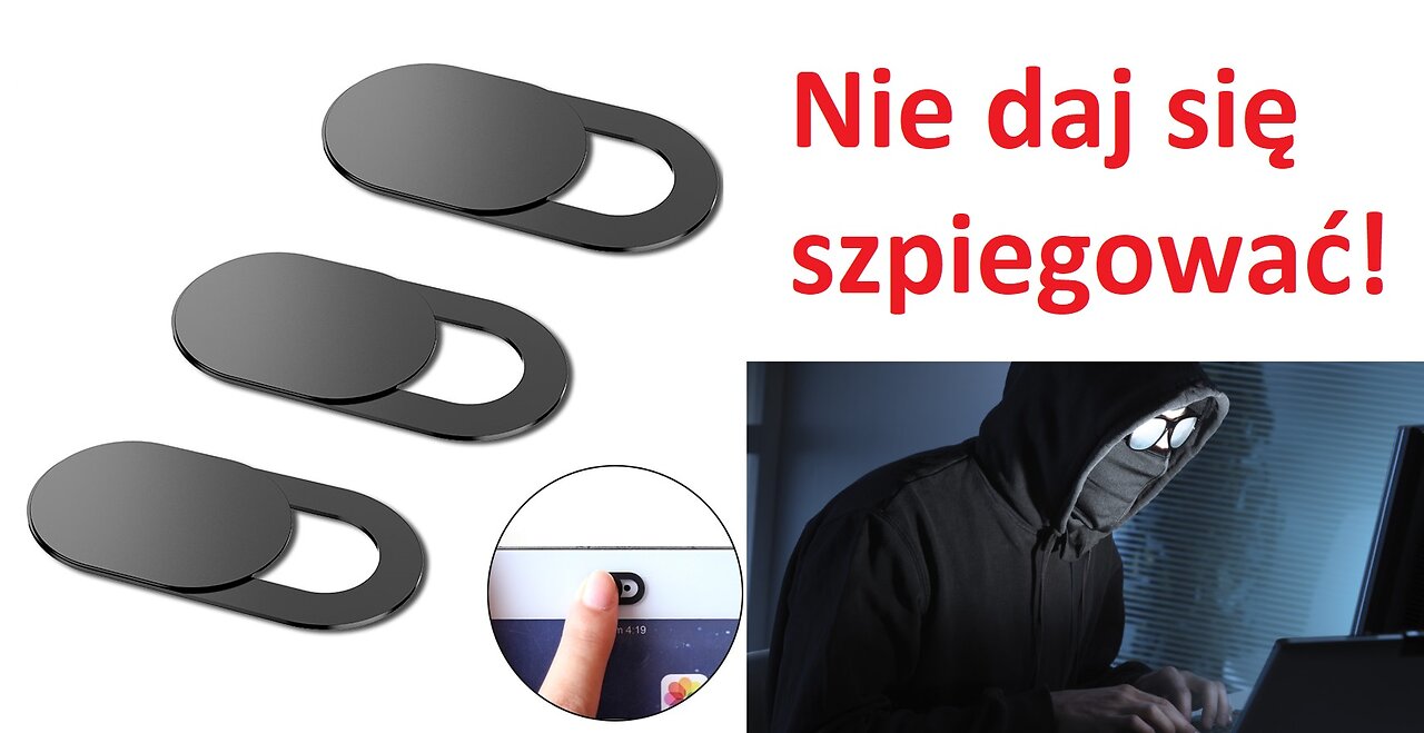 Nie daj się szpiegować! Zadbaj o swoją prywatność! Zaślepka zasłonka osłona kamery laptopa telefonu!