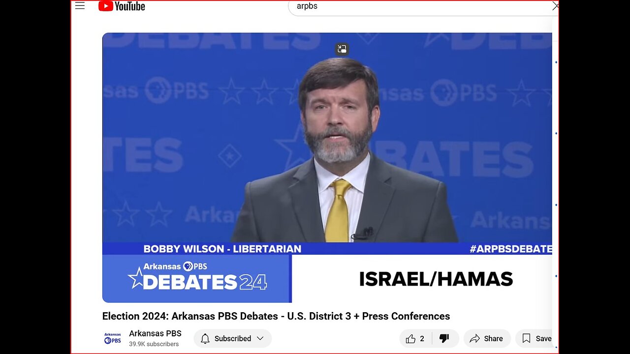 Livestream of 2024 Arkansas 3rd District Congressional "debate"