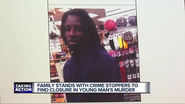 Family stand with Crime Stoppers to find closure in young man's murder