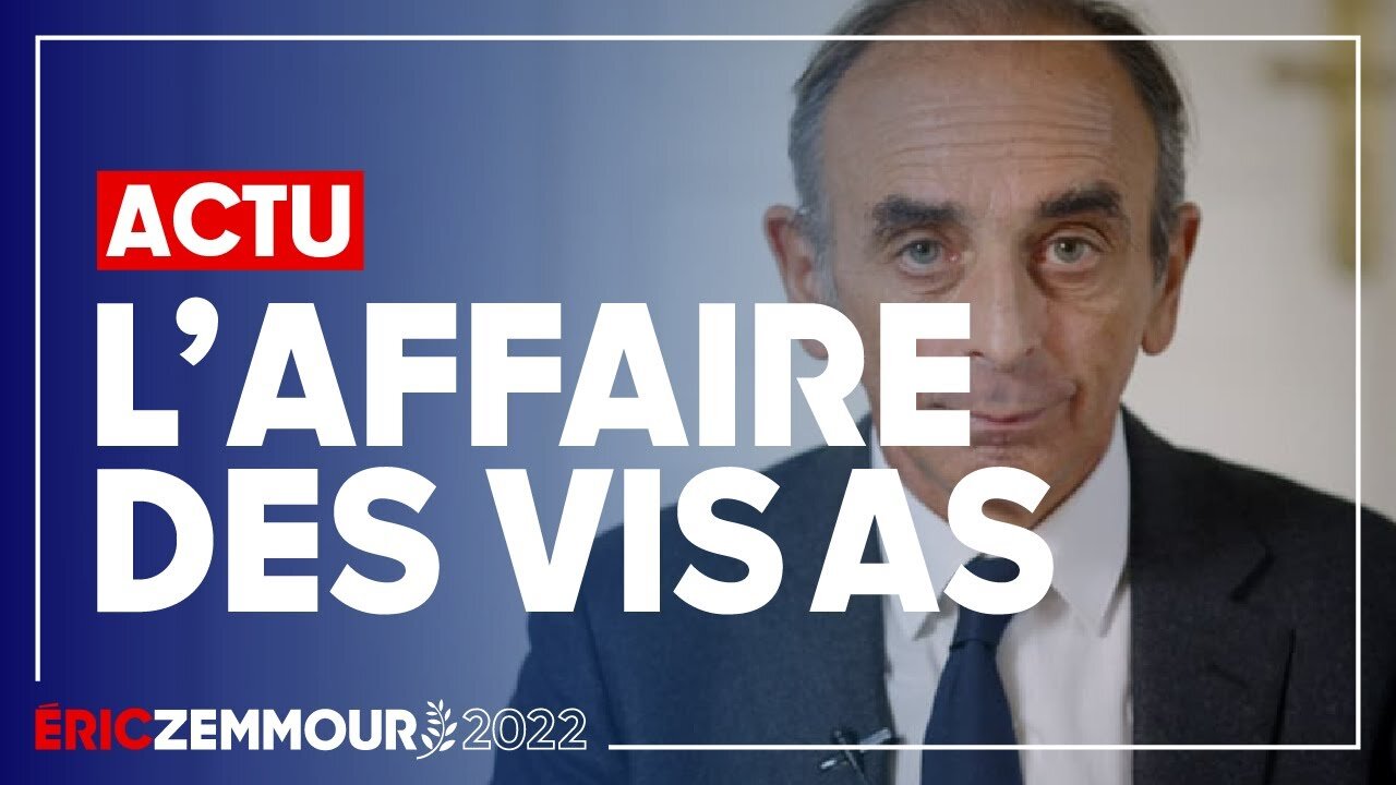 Eric Zemmour - réaction sur la réduction des visas pour Algérie, Maroc et Tunisie